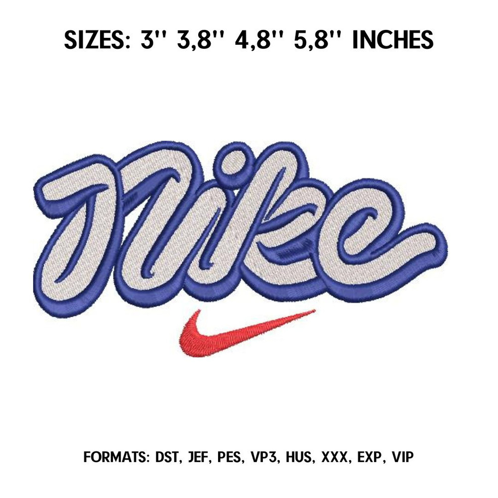 Nike logo Embroidery design file pes. Retro Nike embroidery design. Machine embroidery pattern, Brand Nike embroidery.jpg