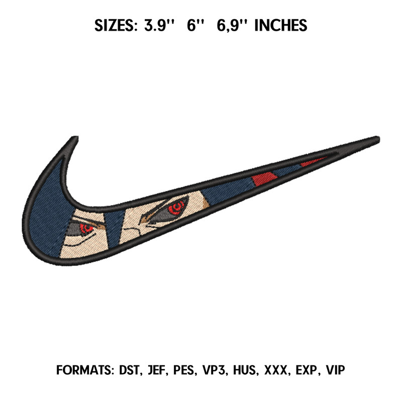 Nike Madara Embroidery design file pes. Anime Naruto embroidery design. Machine embroidery pattern, Swoosh embroidery 1.png