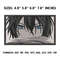 Noragami Yato Embroidery Design File, Noragami Anime Embroidery Design, Machine Embroidery, Anime Pes Design Brother.png
