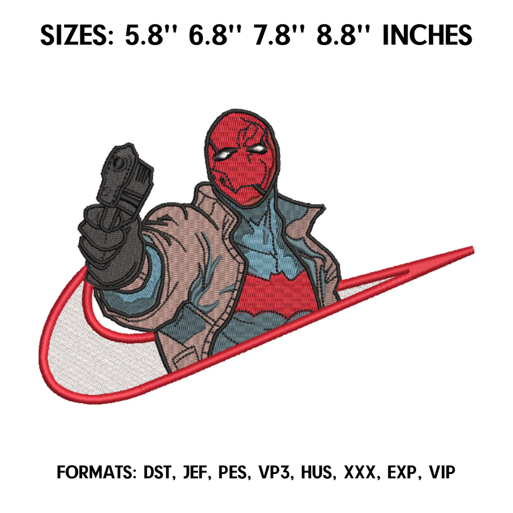 Red Hood Embroidery design file pes. Red Hood embroidery design. Machine enmbroidery design, Anime Pes Design Brother.png