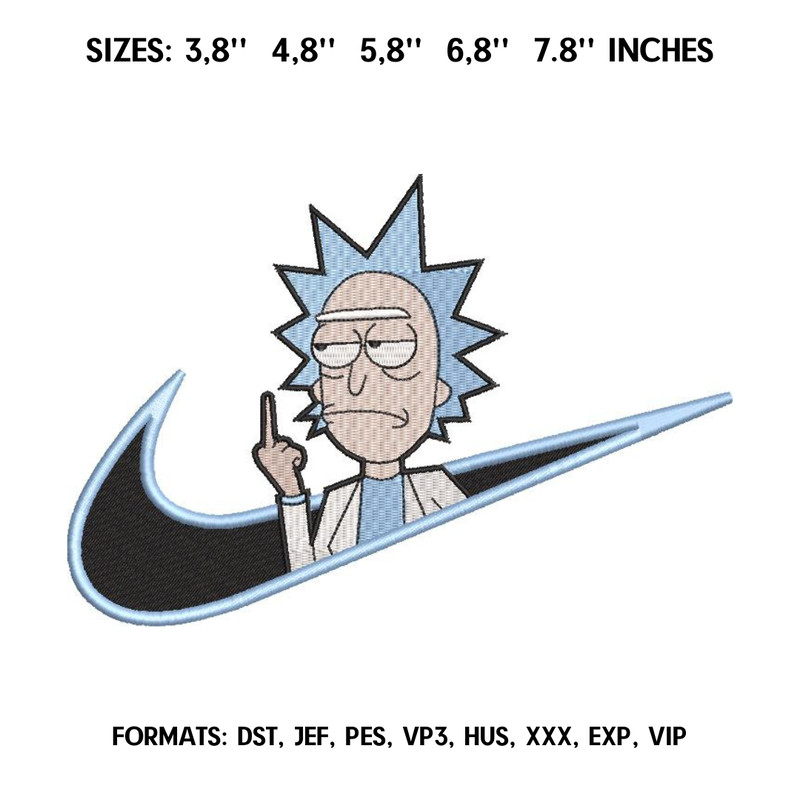 Rick Sanchez Embroidery Design File  Rick and Morty Anime Embroidery Design Machine embroidery pattern.Format Pes Dst.png