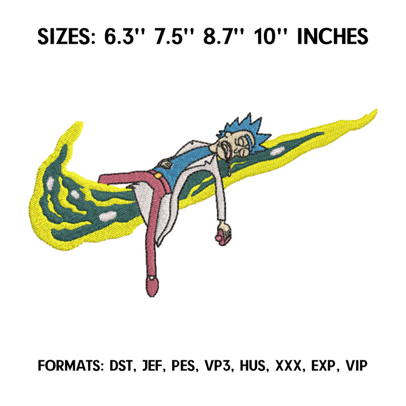 Rick Sanchez Embroidery Design File, Rick and Morty Anime Embroidery Design, Machine embroidery pattern. Anime Pes File.png