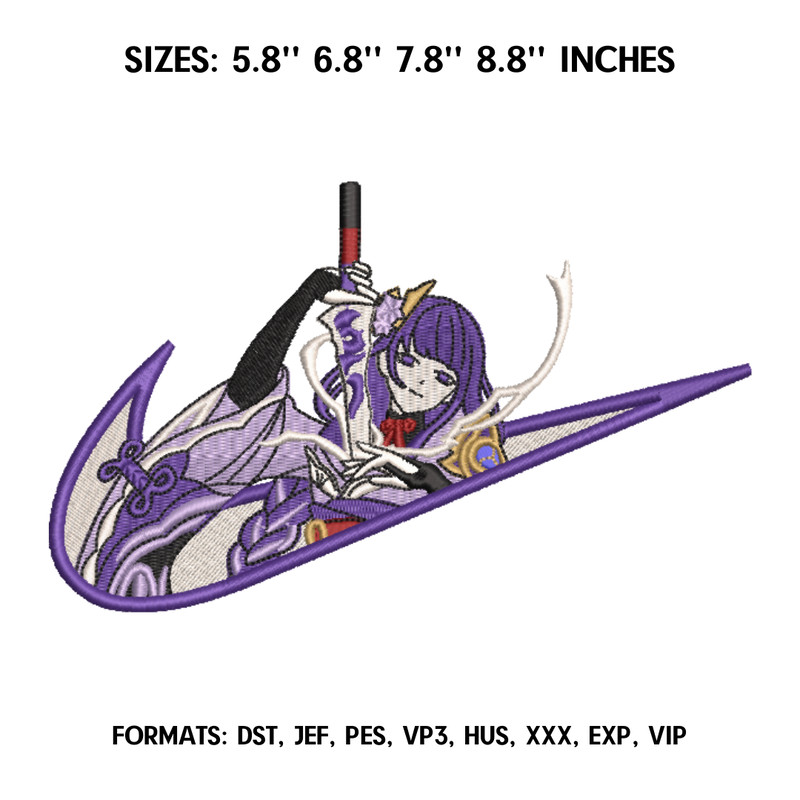 Shogun Raiden Embroidery Design File,  Genshin Impact Embroidery Design, Machine embroidery file. Anime Design Pes.png