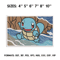 Squirle Embroidery Design File, Pokemon Anime Embroidery Design, Squirle Anime Pes Design Brother.png