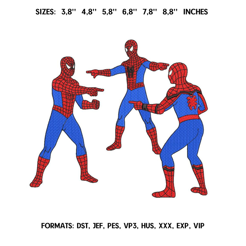 Three Spiderman Embroidery design file pes. Anime embroidery design. Machine embroidery pattern, Swoosh Nike embroidery.png