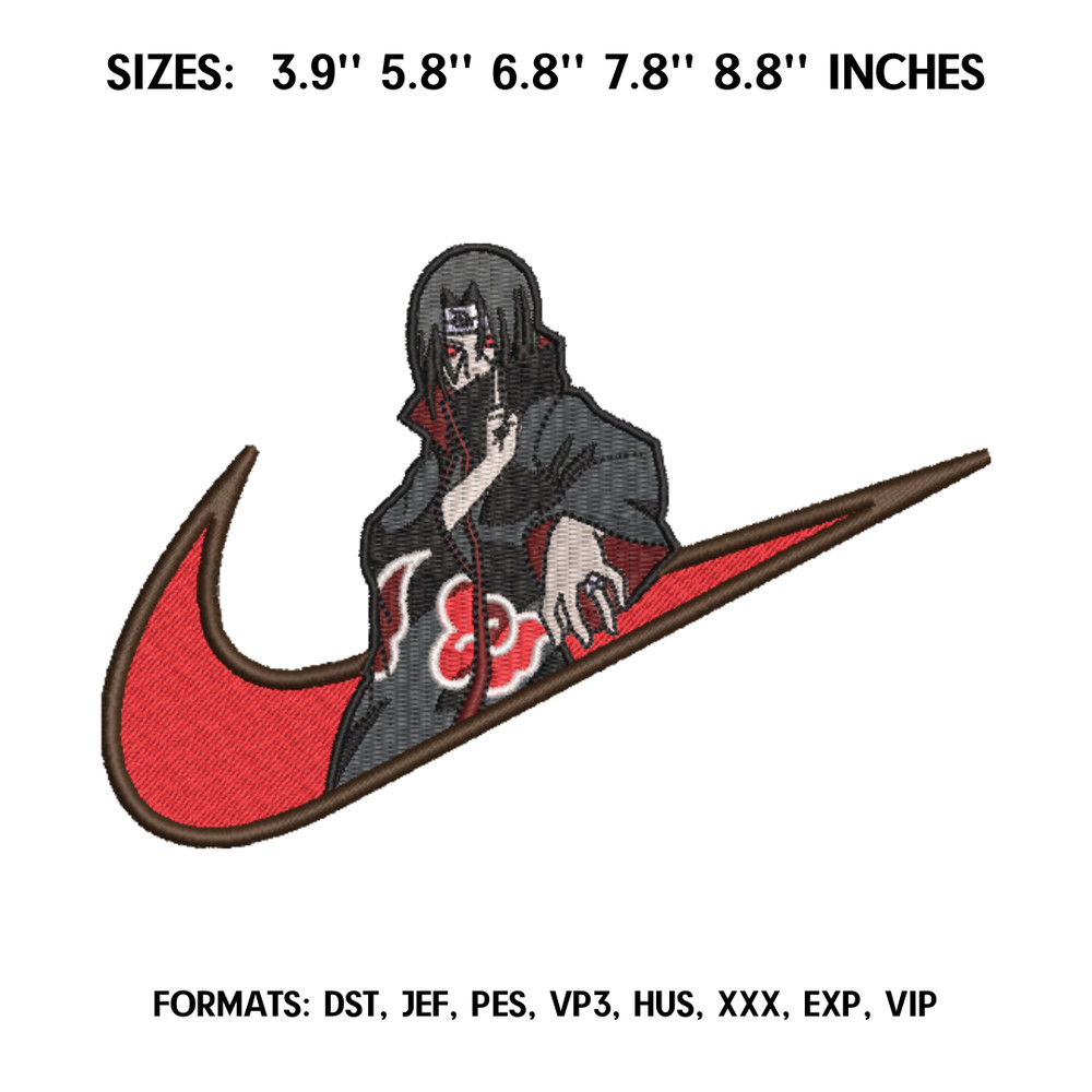 Uchiha Itachi Embroidery Design File, Naruto Anime Embroidery Design, Machine Design Pes Dst. Anime Design Pes Brother.png