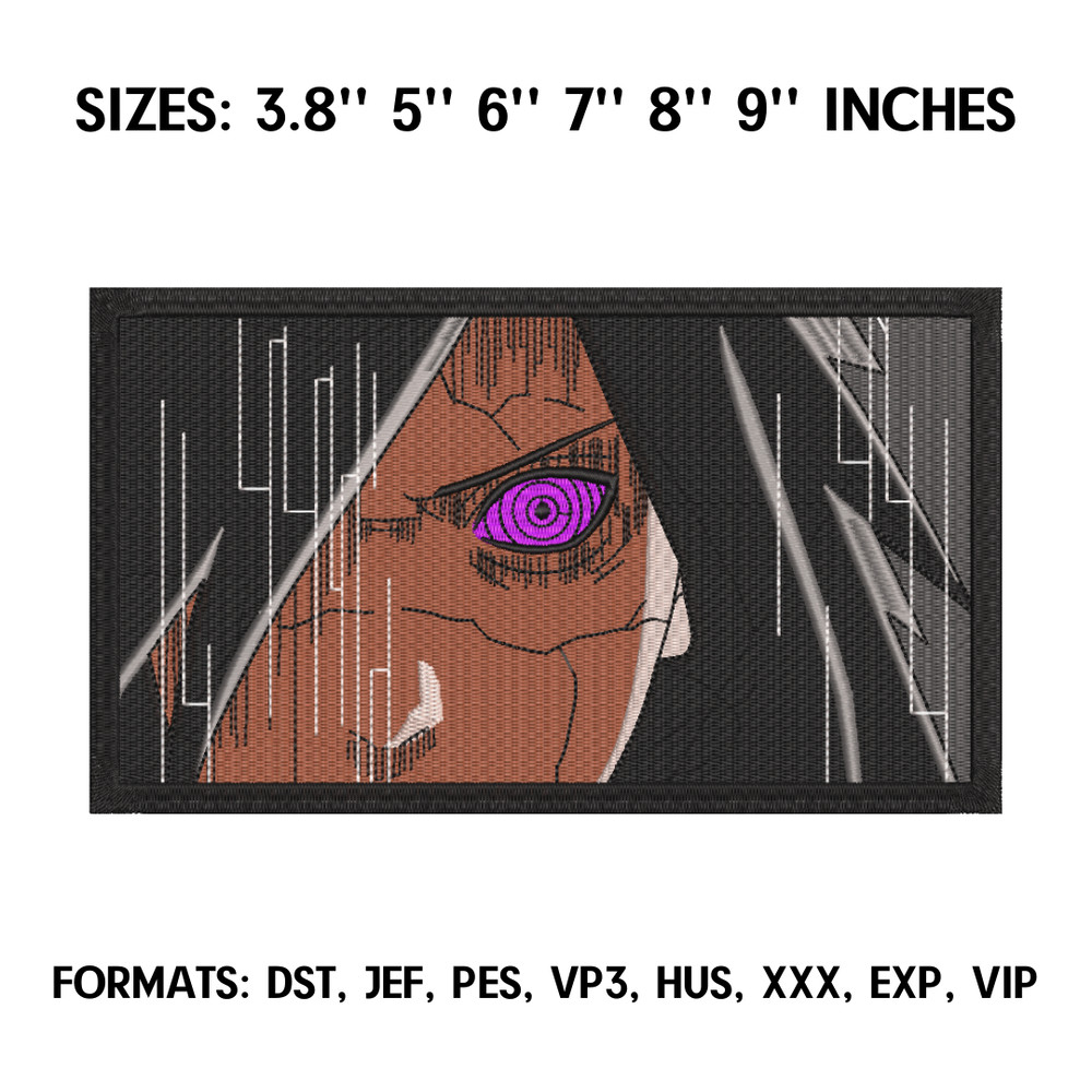 Uchiha Madara Embroidery design file pes. Anime Naruto embroidery design. Machine embroidery, Anime Pes Design Brother 1.png