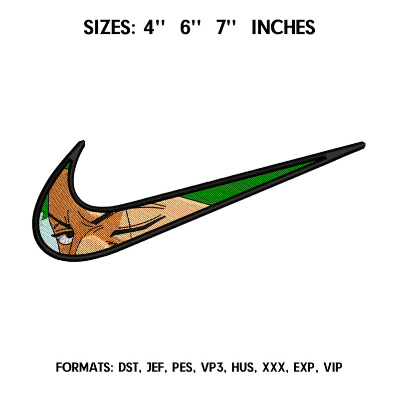 Zoro Embroidery Design File One Piece Anime Embroidery Design Machine  Design Pes Dst. Swoosh Roronoa Zoro embroidery 9.png
