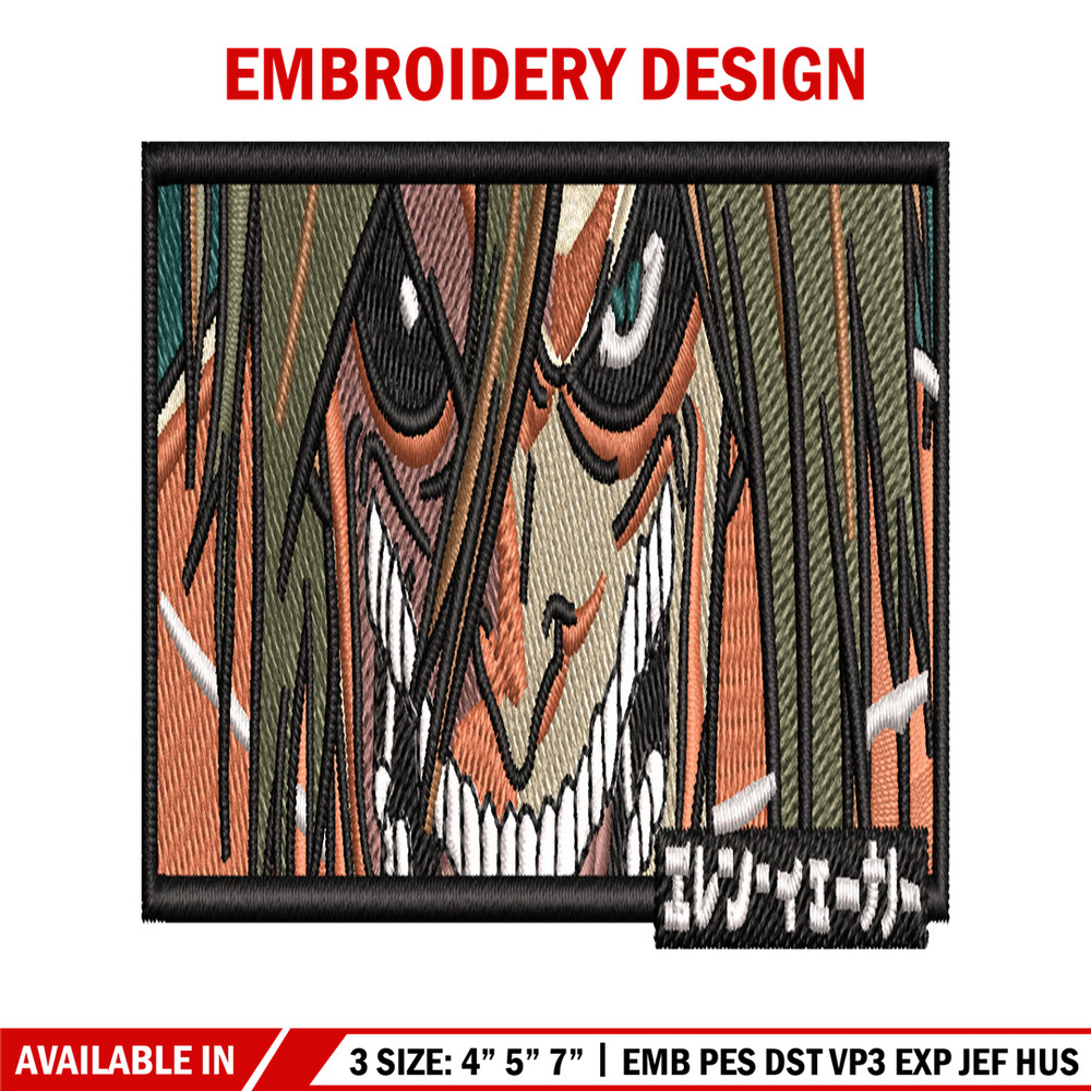 Attack Titan embroidery design, Attack on titan embroidery, anime design, logo design, anime shirt, Digital download..jpg