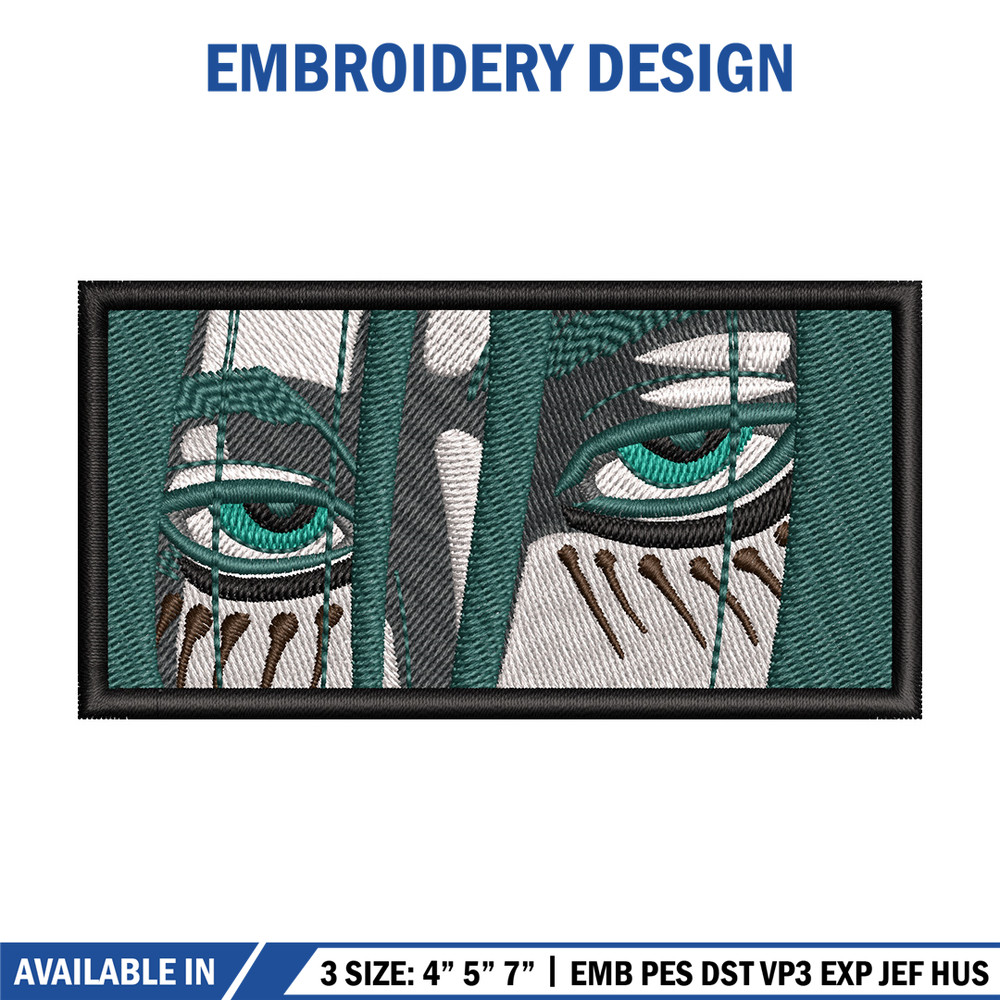 Eren green eyes embroidery design, Aot embroidery, Anime design, Embroidery shirt, Embroidery file, Digital download.jpg