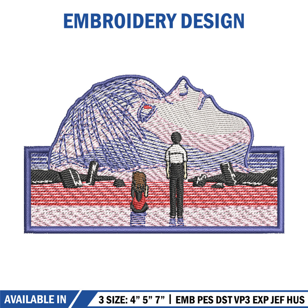 Evangelion embroidery design, Evangelion embroidery, Embroidery shirt, Embroidery file, Anime design, Digital download.jpg