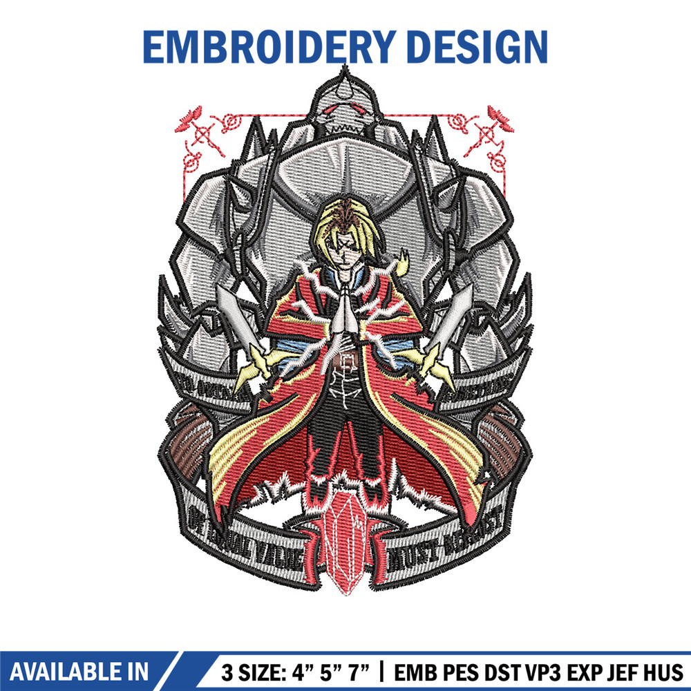 Full metal embroidery design, Full metal embroidery, Anime design, Embroidery shirt, Embroidery file, Digital download.jpg