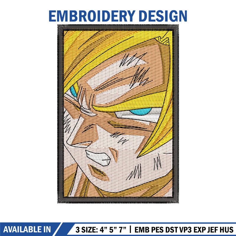 Goku frame embroidery design, Dragonball embroidery, Anime design, Embroidery shirt, Embroidery file, Digital download.jpg