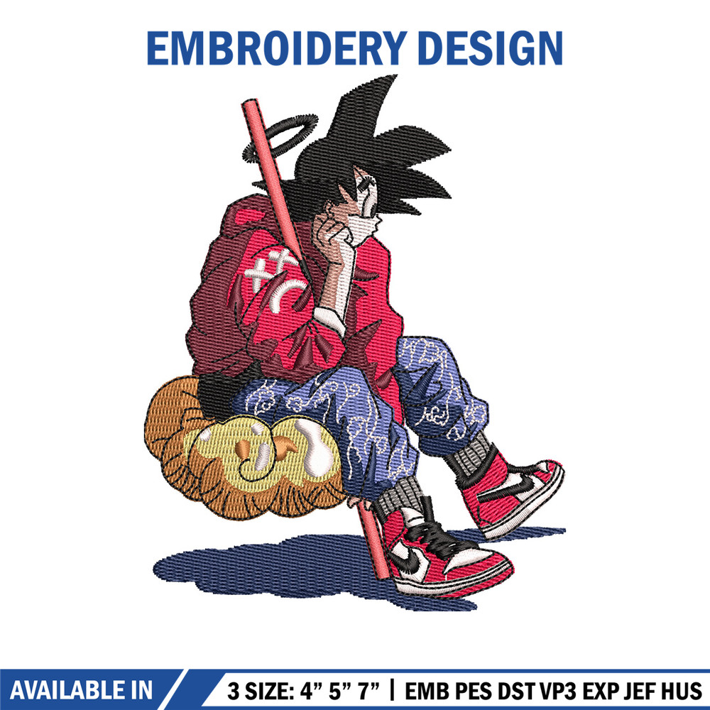 Goku man embroidery design, Dragonball embroidery, Anime design, Embroidery shirt, Embroidery file, Digital download.jpg