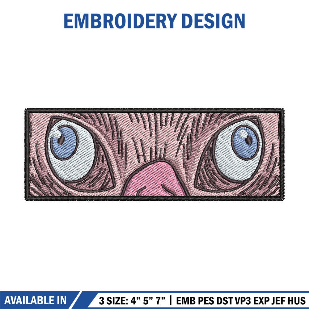 Inosuke mask embroidery design, Inosuke embroidery, Embroidery shirt, Embroidery file, Anime design, Digital download.jpg