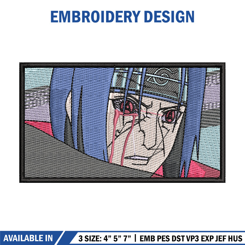 Itachi frame embroidery design, Naruto embroidery, Anime design, Embroidery shirt, Embroidery file, Digital download.jpg