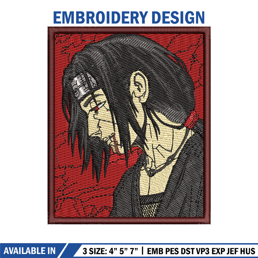 Itachi rectangle embroidery design, Naruto embroidery, Anime design, Embroidery shirt, Embroidery file, Digital download.jpg