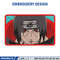 Itachi rectangle embroidery design, Naruto embroidery, logo design, anime design, anime shirt, Digital download.jpg