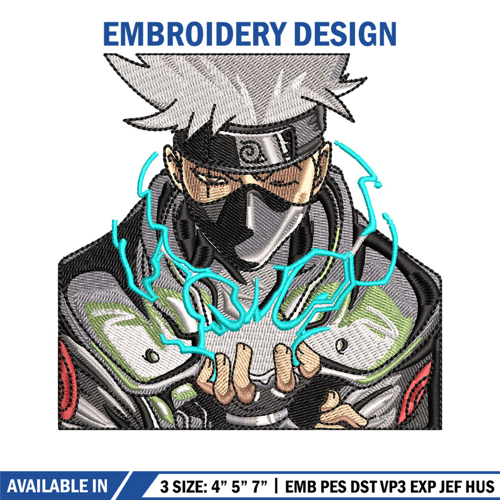 Kakashi chidori embroidery design, Naruto embroidery, Anime design, Embroidery shirt,Embroidery file,Digital download.jpg