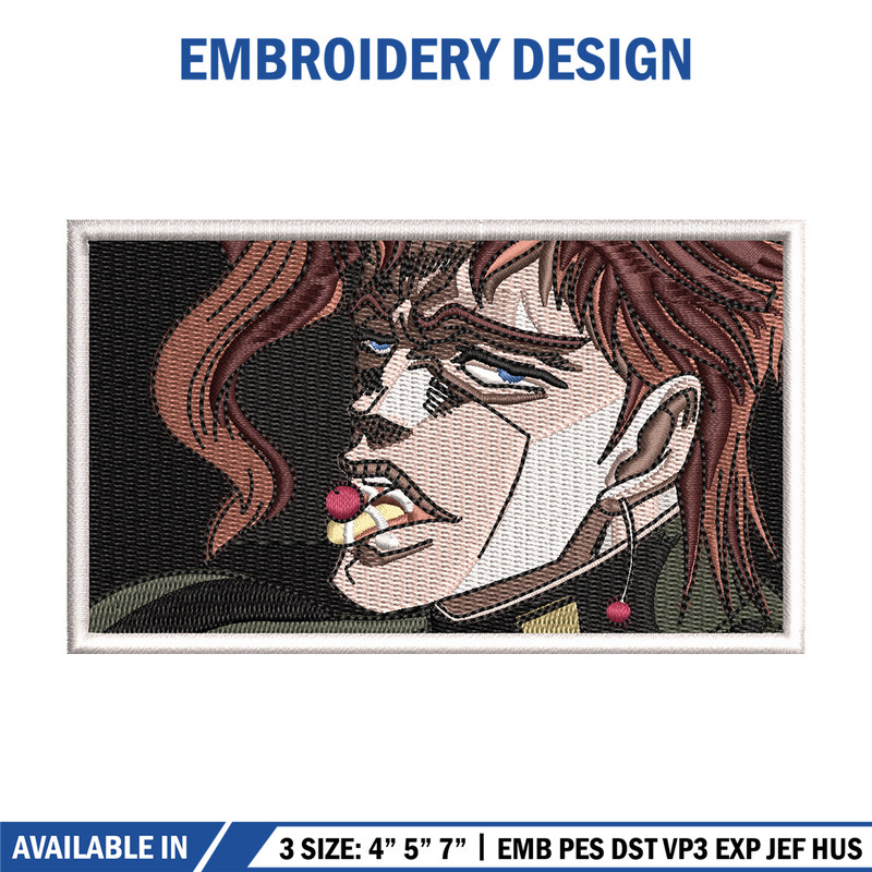 Kakyoin Noriaki embroidery design, Jojo embroidery, Anime design, Embroidery shirt, Embroidery file,Digital download.jpg