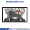 Ken kaneki embroidery design, Kaneki embroidery, Embroidery shirt, Embroidery file, Anime design, Digital download.jpg