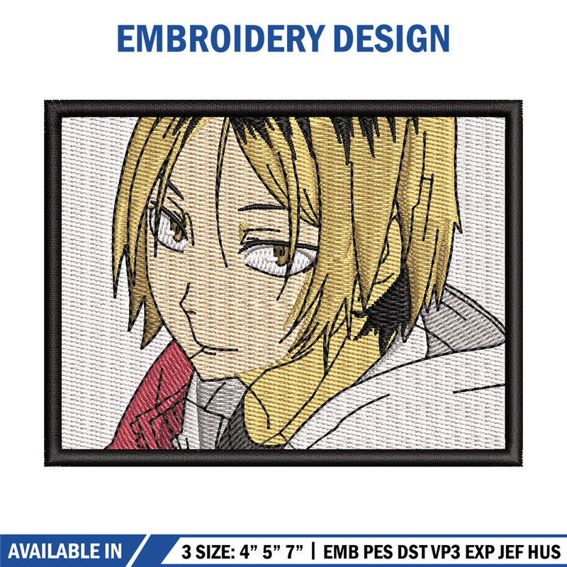 Kenma frame embroidery design, Haikyuu embroidery, Embroidery shirt, Embroidery file, Anime design, Digital download.jpg