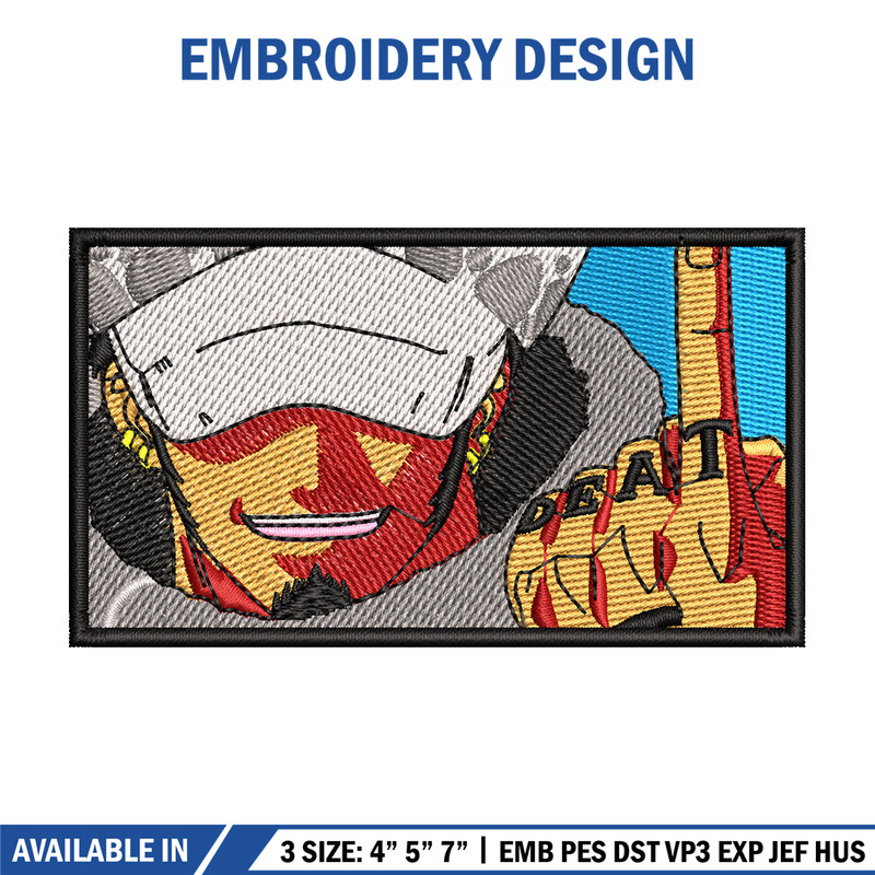 Law box embroidery design, One piece embroidery, Anime design, Embroidery shirt, Embroidery file, Digital download.jpg