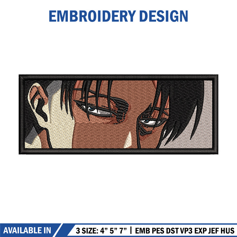 Levi ackerman eyes embroidery design, Aot embroidery, Anime design, Embroidery shirt, Embroidery file, Digital download.jpg