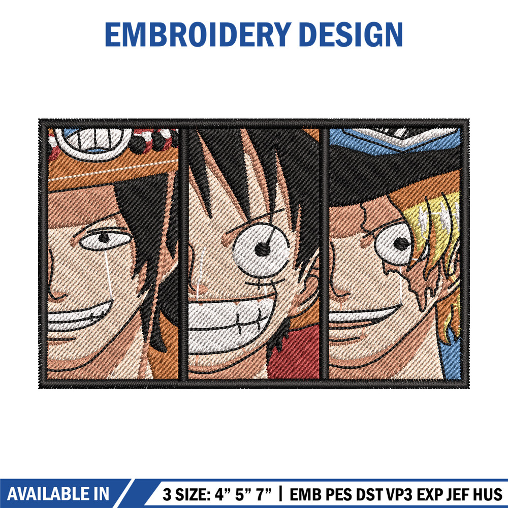 Luffy Brother embroidery design, One piece embroidery, Anime design, Embroidery file, Embroidery shirt, Digital download.jpg