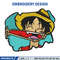 Luffy Laugh embroidery design, One Piece embroidery, embroidery file, anime design, anime shirt, Digital download.jpg