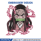 Nezuko angry embroidery design, Neuzko embroidery, Anime design, Embroidery shirt, Embroidery file, Digital download.jpg