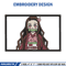 Nezuko rectangle embroidery design, Neuzko embroidery, Anime design, Embroidery shirt, Embroidery file, Digital download.jpg