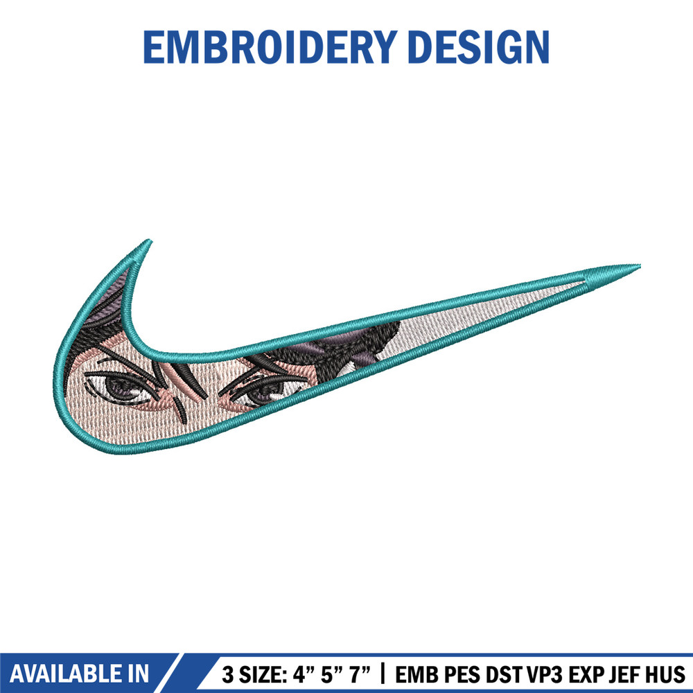 Nike x anime eyes embroidery design, Anime embroidery, Embroidery file,Embroidery shirt, Nike design,Digital download.jpg