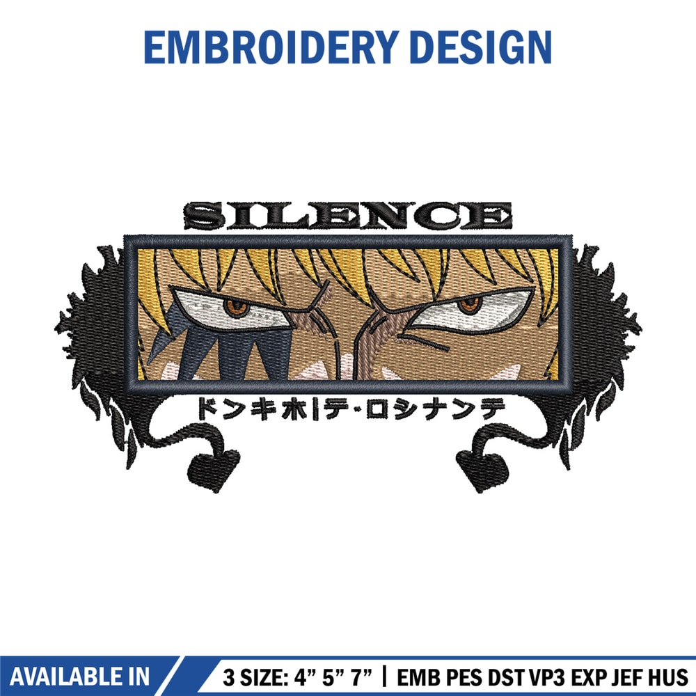 Rosinante eyes embroidery design, One piece embroidery, Anime design, Embroidery shirt, Embroidery file,Digital download.jpg