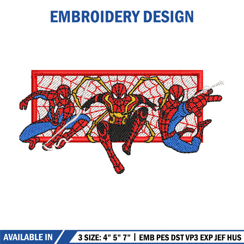 Spiderman form embroidery design,Spiderman embroidery, Embroidery shirt, Embroidery file, Anime design, Digital download.jpg