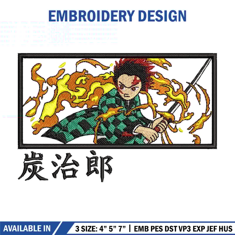 Tanjiro fire box embroidery design, Tanjiro embroidery, Anime design, Embroidery shirt, Embroidery file,Digital download.jpg