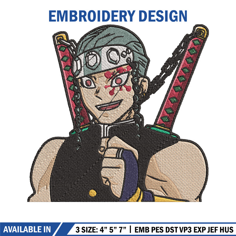 Tengen smile embroidery design, Tengen embroidery, Anime design, Embroidery shirt, Embroidery file, Digital download.jpg