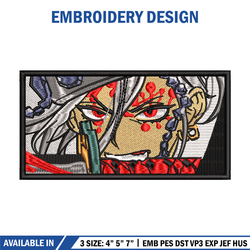 Tengen Uzui embroidery design, Kimetsu no Yaiba embroidery, embroidery file, anime design, anime shirt, Digital download.jpg
