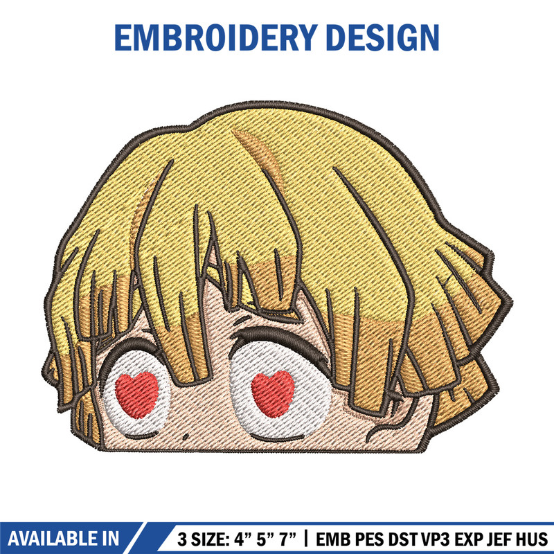 Zenitsu love embroidery design, Zenitsu embroidery, Anime design, Embroidery shirt, Embroidery file, Digital download.jpg
