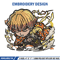 Zenitsu Thunder Breathing chibi embroidery design, Kimetsu no Yaiba embroidery, anime design, Digital download.jpg