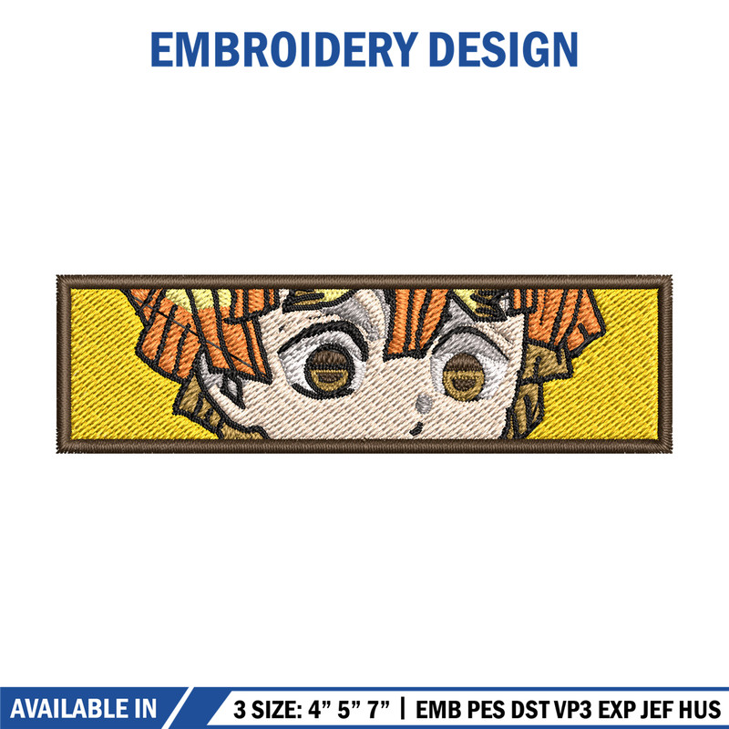 Zenitsu yellow embroidery design, Zenitsu embroidery, Anime design, Embroidery shirt, Embroidery file, Digital download.jpg