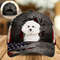 Bichon Frise On The American Flag Cap Custom Photo - Hats For Walking With Pets - Gifts Dog Hats For Relatives 1.jpg