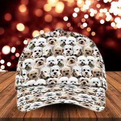 chinese crested dog cap, hats for walking with pets, classic baseball cap all over print