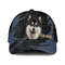 Finnish Lapphund Jean Background Custom Name & Photo Dog Cap - Classic Baseball Cap All Over Print - Gift For Dog Lovers 1.jpg