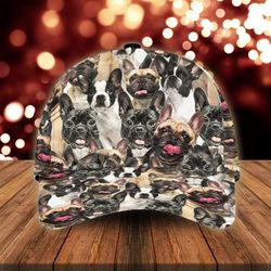 french bulldog cap, caps for dog lovers, dog hats gifts for friends, classic baseball cap all over print
