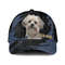 Little Lion Dog Jean Background Custom Name & Photo Dog Cap - Classic Baseball Cap All Over Print - Gift For Dog Lovers 1.jpg