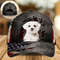 Maltese On The American Flag Cap Custom Photo - Hats For Walking With Pets - Gifts Dog Hats For Relatives 1.jpg