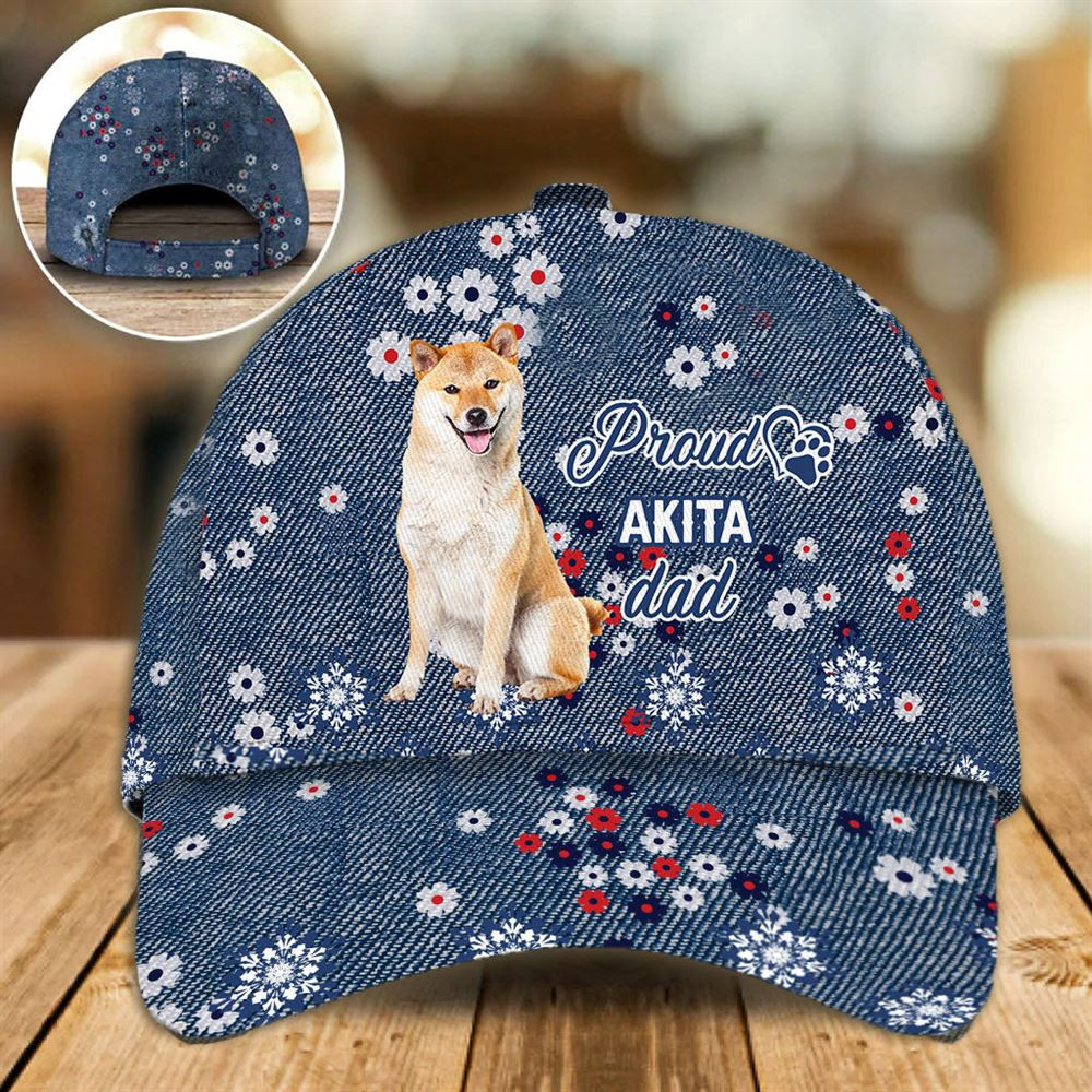 Proud Akita Dad Caps - Caps For Dog Lovers - Gifts Dog Hats For Relatives 1.jpg