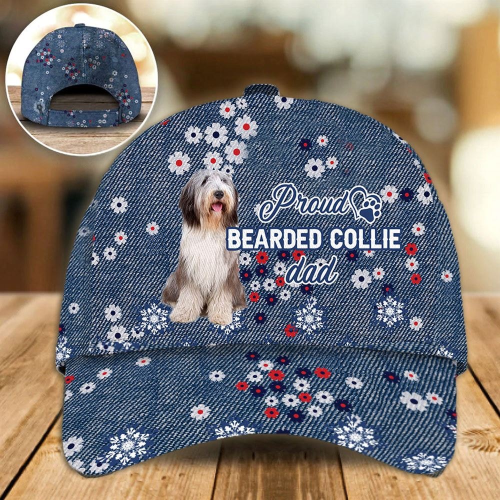 Proud Bearded Collie Dad Caps - Caps For Dog Lovers - Gifts Dog Hats For Relatives 1.jpg