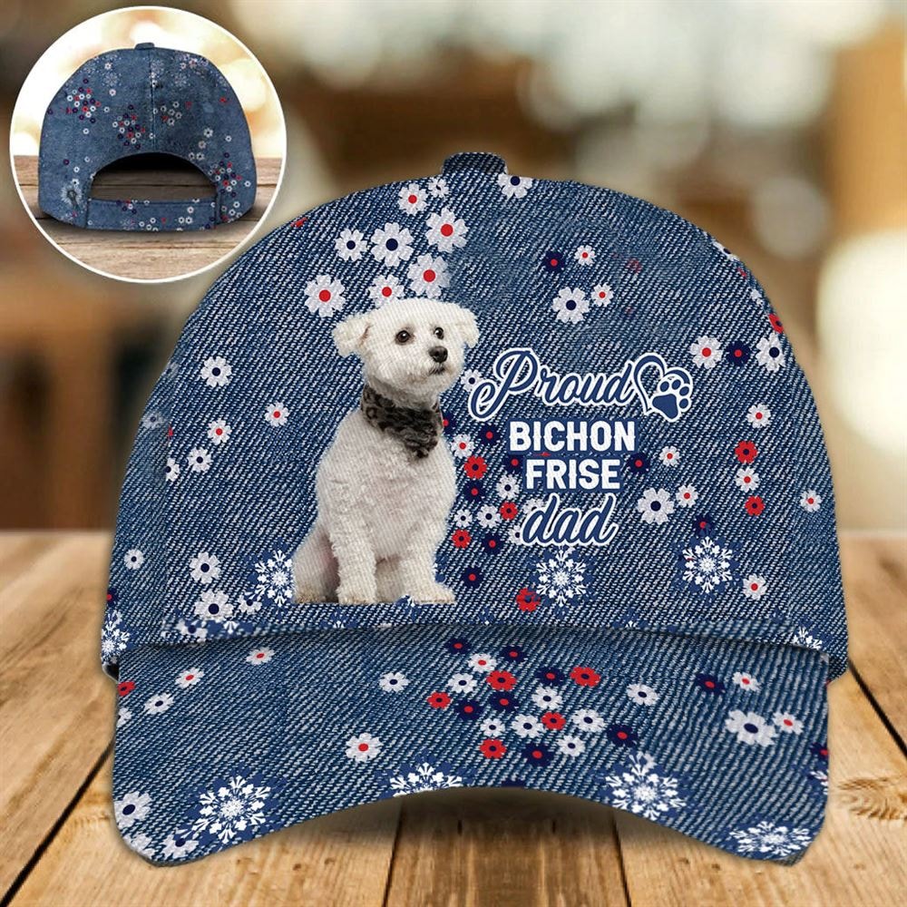 Proud Bichon Frise Dad Caps - Caps For Dog Lovers - Gifts Dog Hats For Relatives 1.jpg
